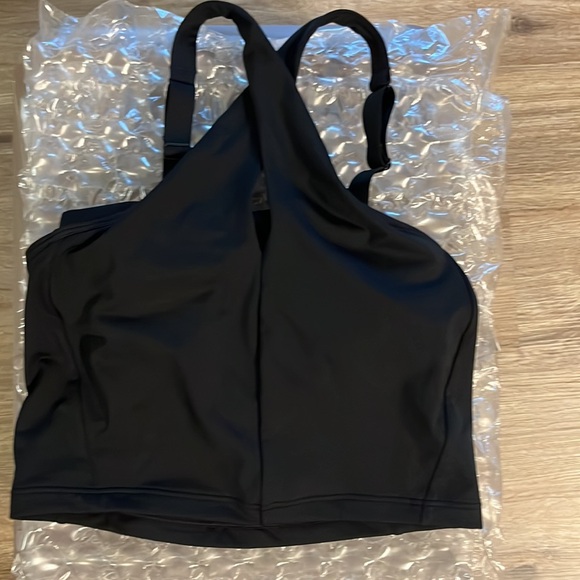 NWT Athleta crossed bikini top black size small best for D/DD cups - Picture 4 of 6